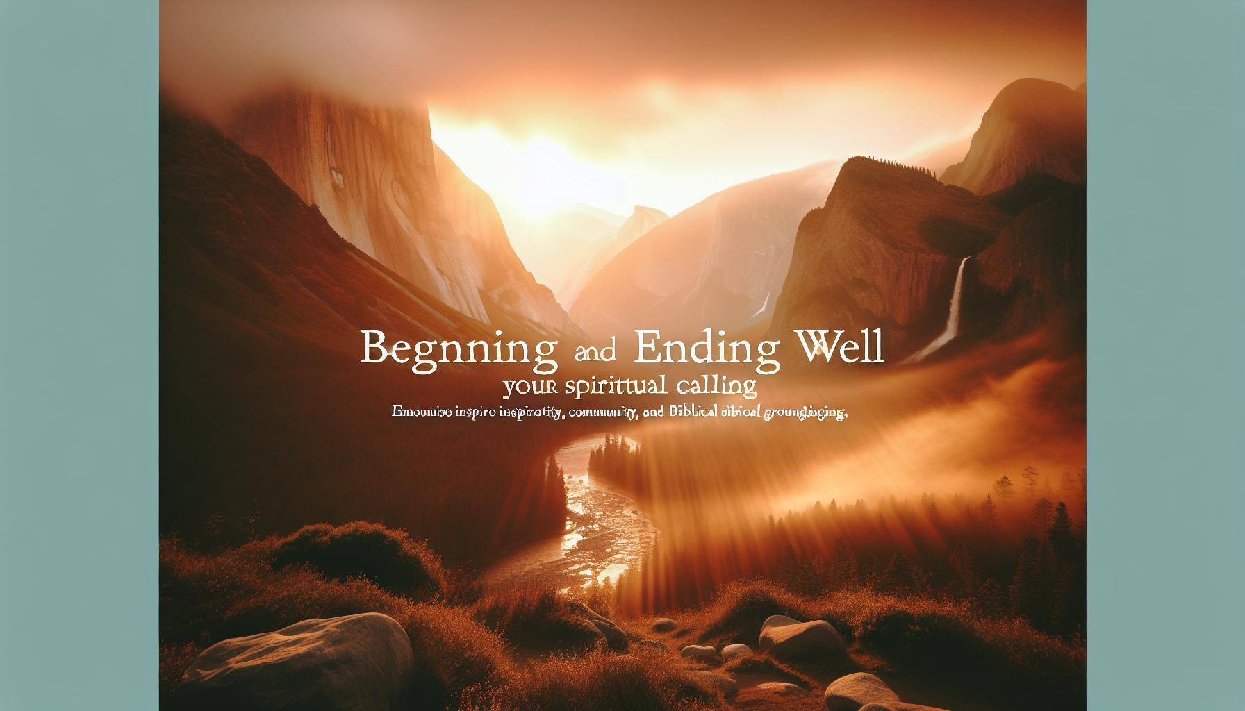 A & O Ministry: Beginning and Ending Well in Your Spiritual Calling