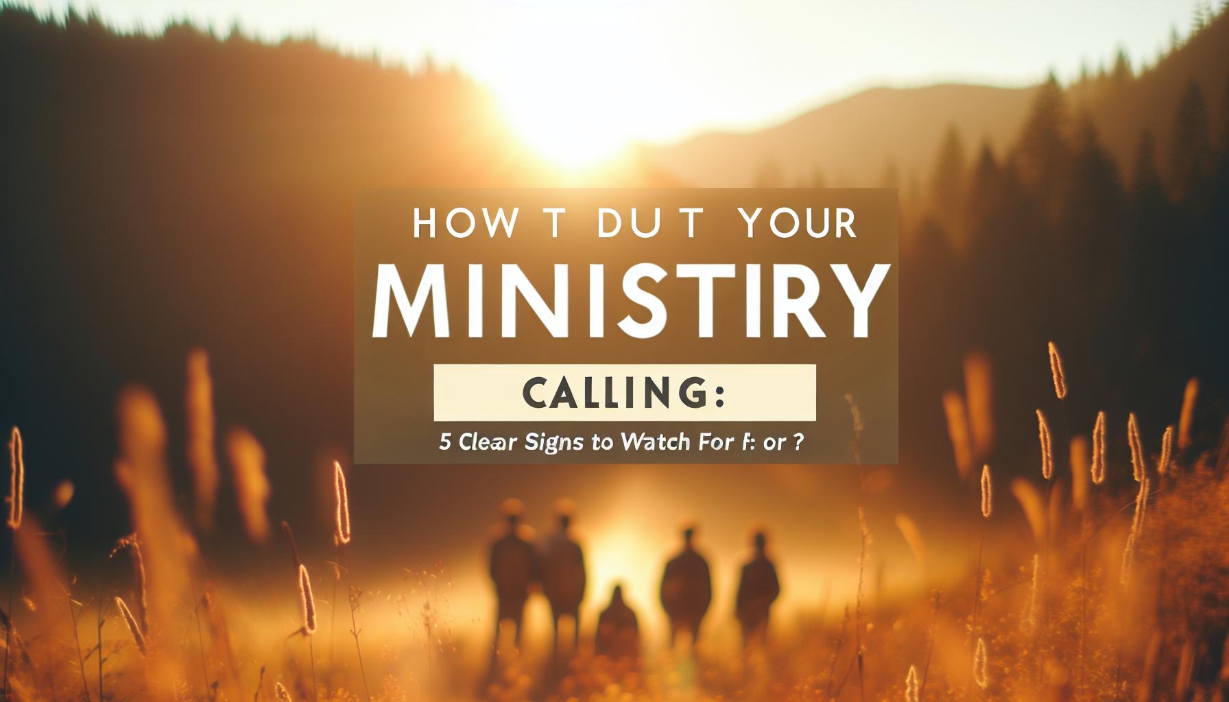 How To Find Out Your Ministry Calling: 5 Clear Signs to Watch For 1 How To Find Out Your Ministry Calling: 5 Clear Signs to Watch For